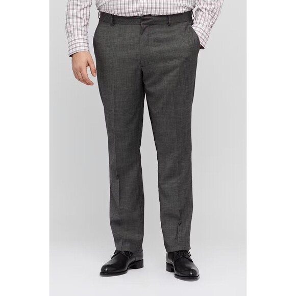 Bonobos Tech Wool Dress Pants Charcoal Yarn Dye Men Athletic Fit Sz 31 / 34